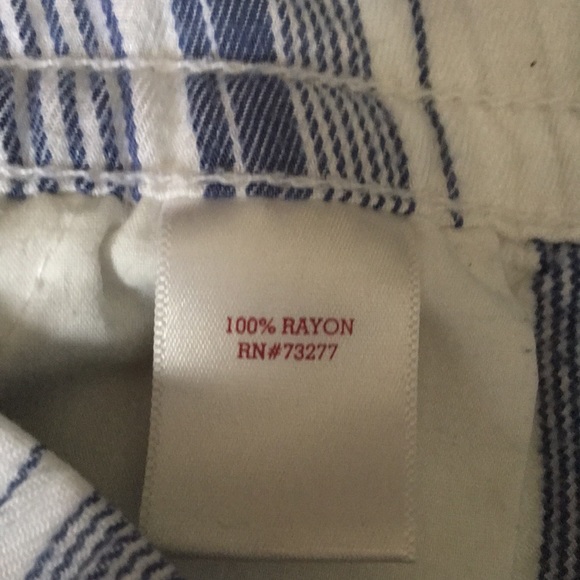 Blue and White Striped Shorts - Picture 3 of 4